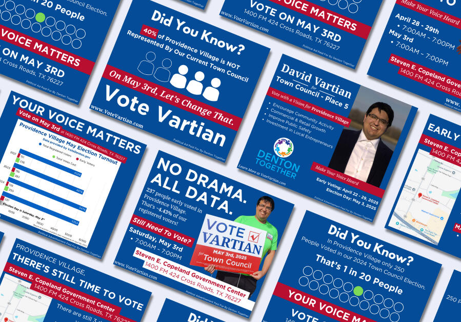 Data-Driven Political Ads for David Vartian